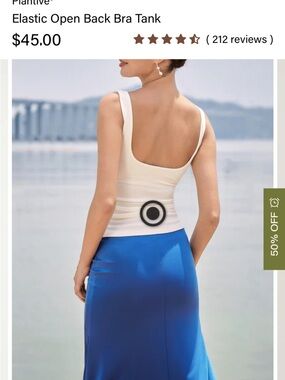 OGL White Ribbed Scoop Tank Top